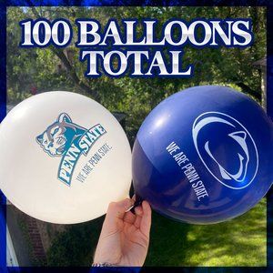 Pack Of 100 Penn State Football Balloons Nittany Lions PSU College Balloon Party